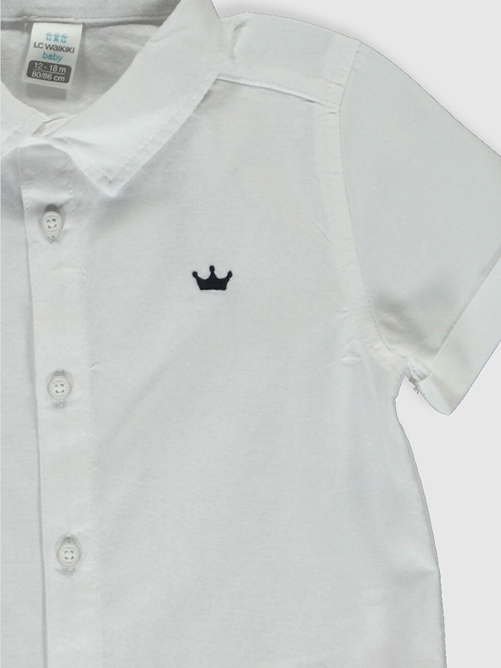 طقم أولادي رضع شورت و قميص بأكمام قصيرة و بابيون 3 قطع أساسي-4