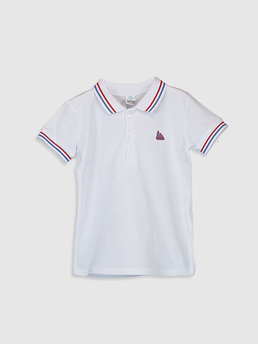 Beyaz Polo Yaka Kısa Kollu Erkek Bebek Tişört ve Şort 2'li Takım-2