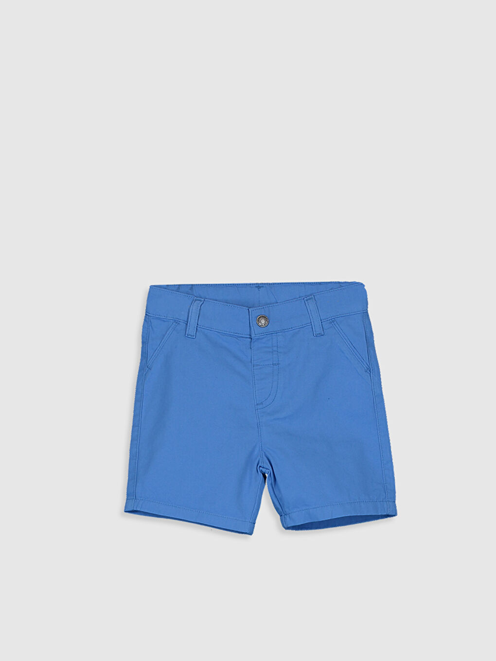 Beyaz Polo Yaka Kısa Kollu Erkek Bebek Tişört ve Şort 2'li Takım-3