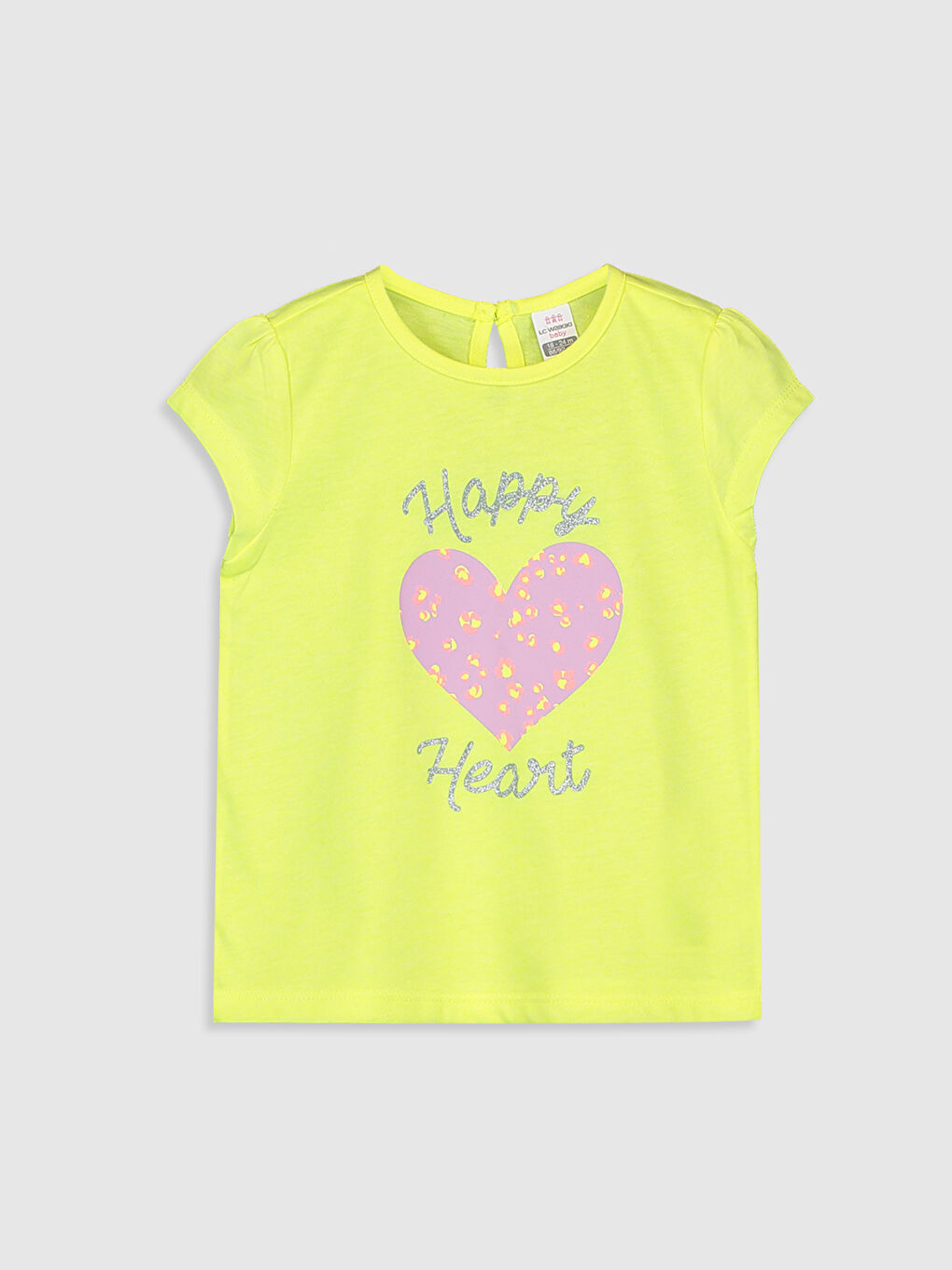 Lila Bisiklet Yaka Kısa Kol Baskılı Kız Bebek Tişört 2'li-2