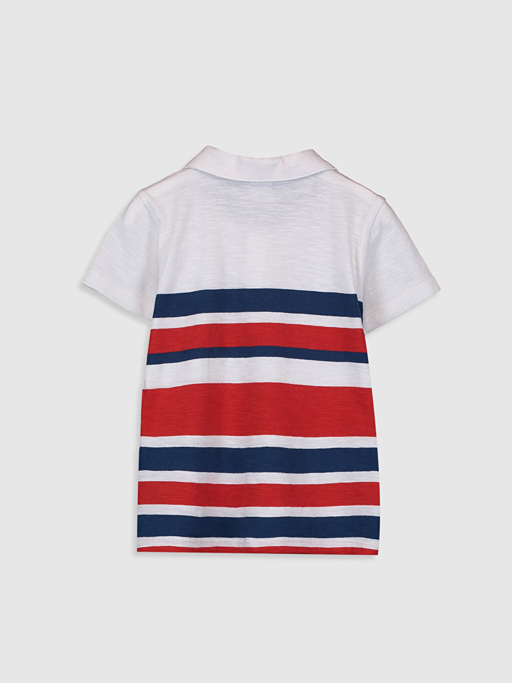 Kırmızı Polo Yaka Kısa Kollu Erkek Bebek Tişört-1