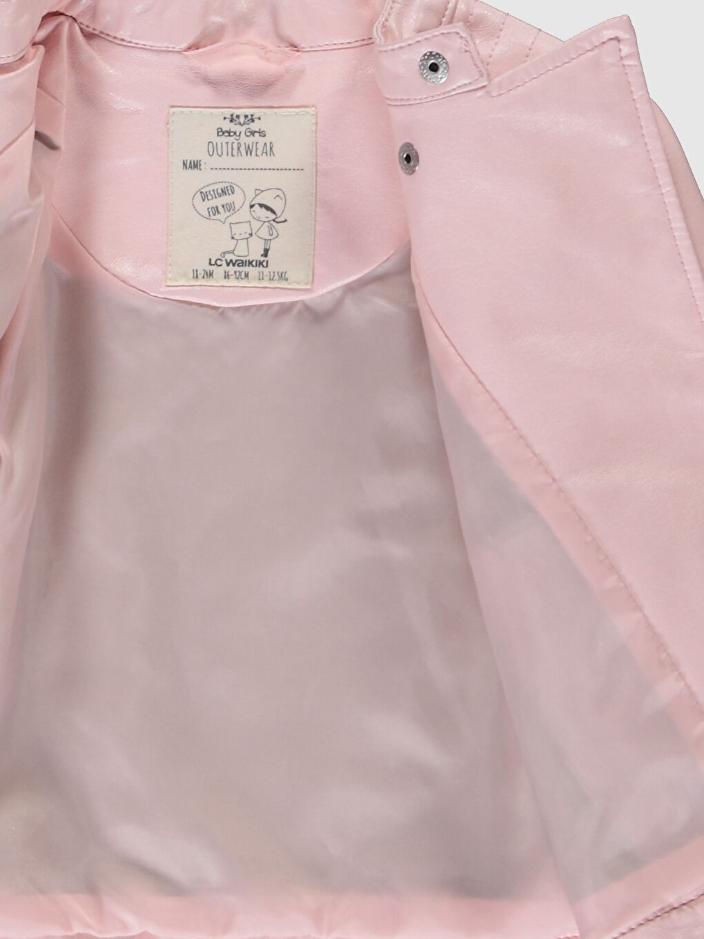 Veste en similicuir pour bébé fille-3