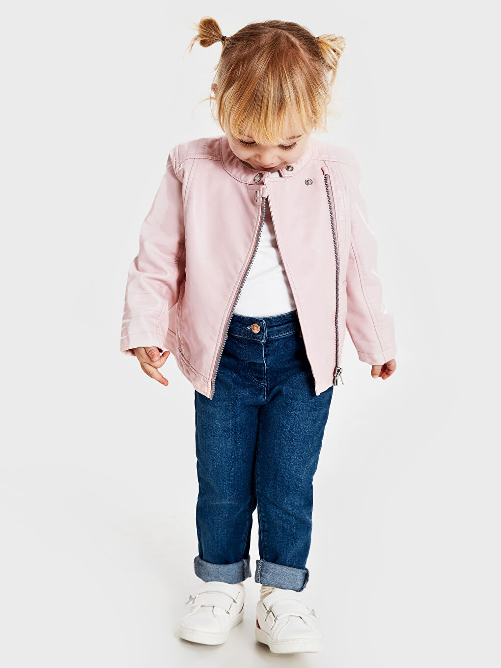 Veste en similicuir pour bébé fille