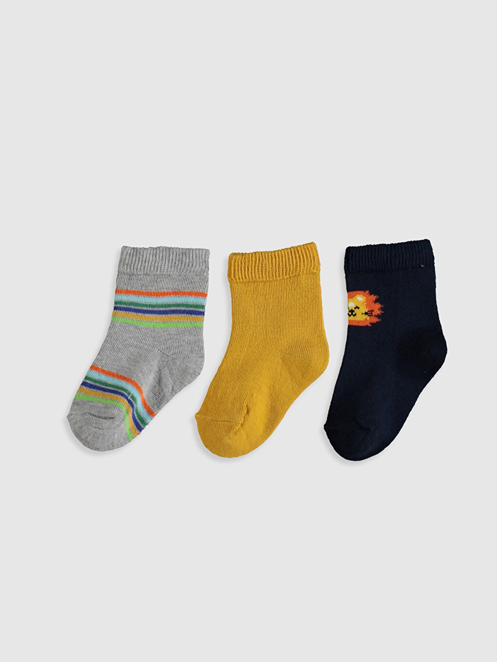 Baby Boy Yellow Ankle Socks-1