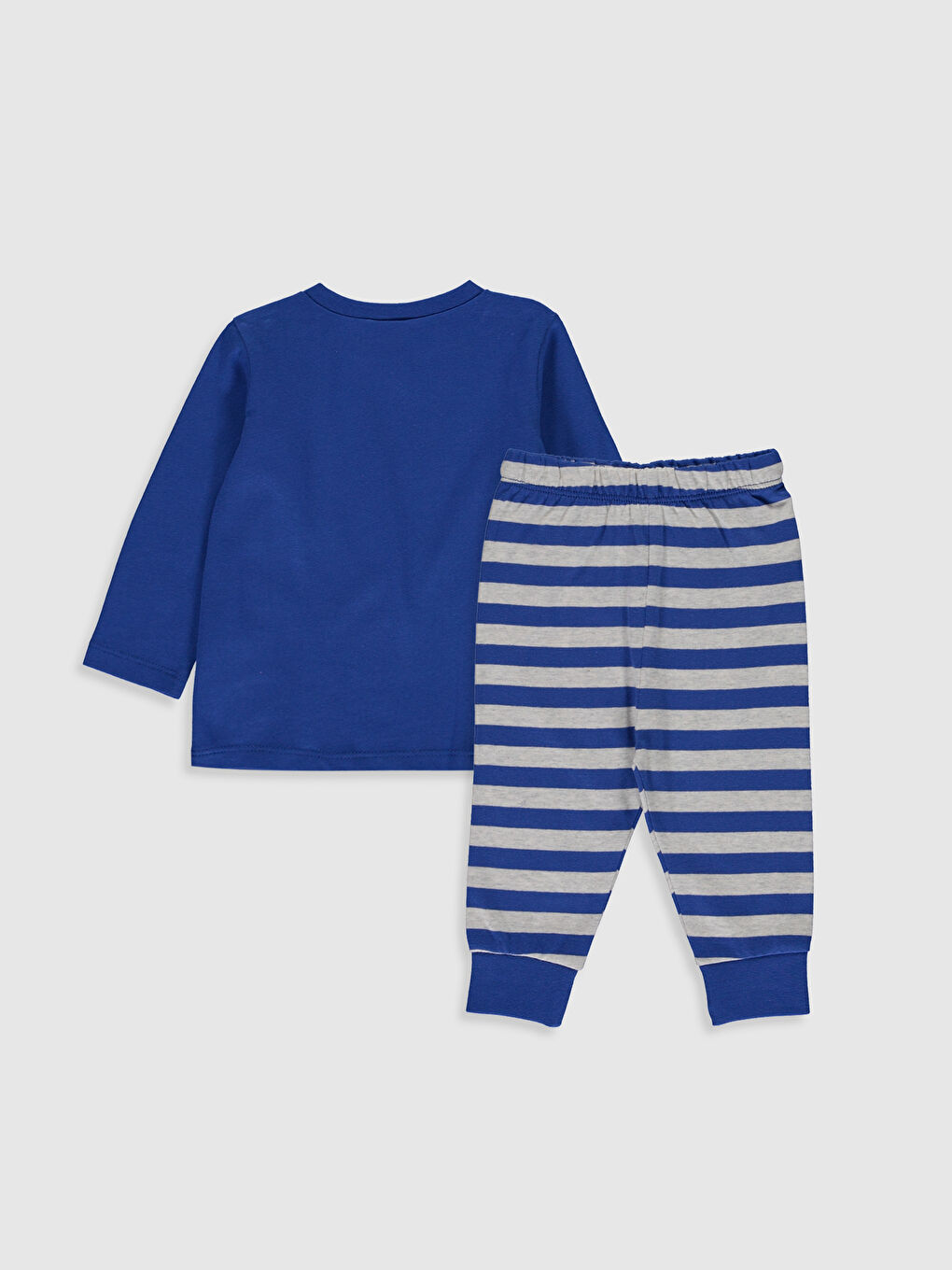 Crew Neck Long Sleeve Printed Baby Boy Pajama Set-1