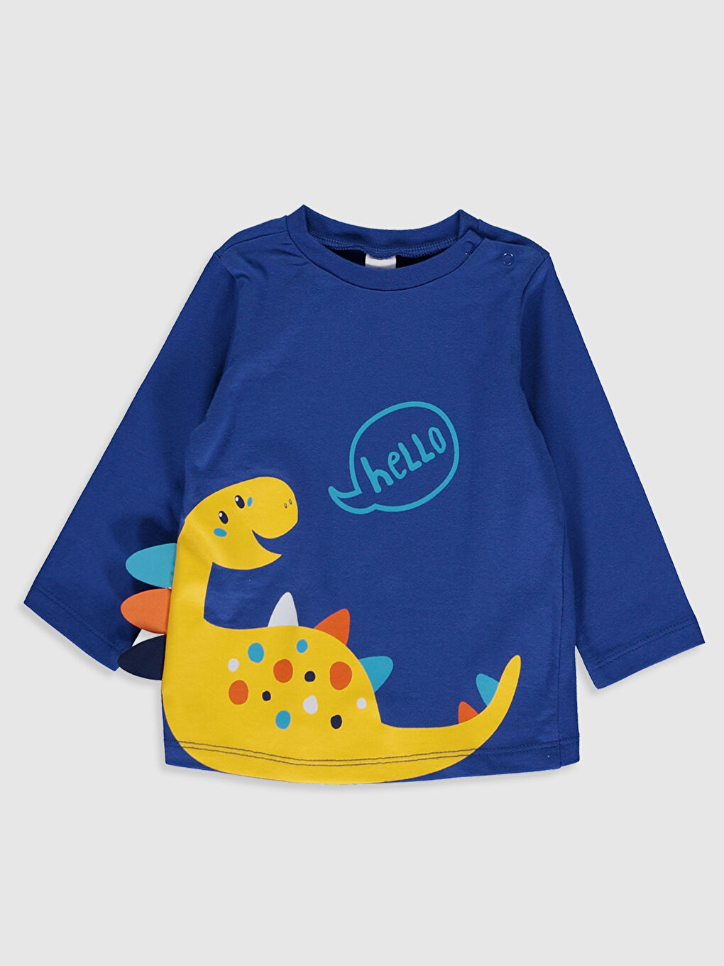 Crew Neck Long Sleeve Printed Baby Boy Pajama Set-2