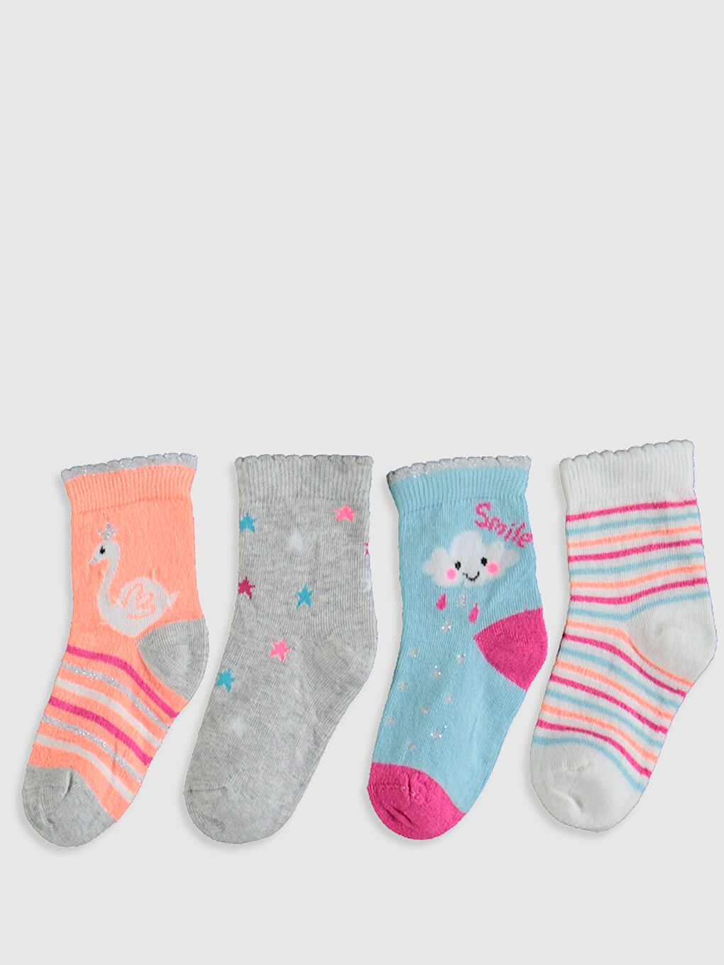 Karışık Kız Bebek Soket Çorap-1