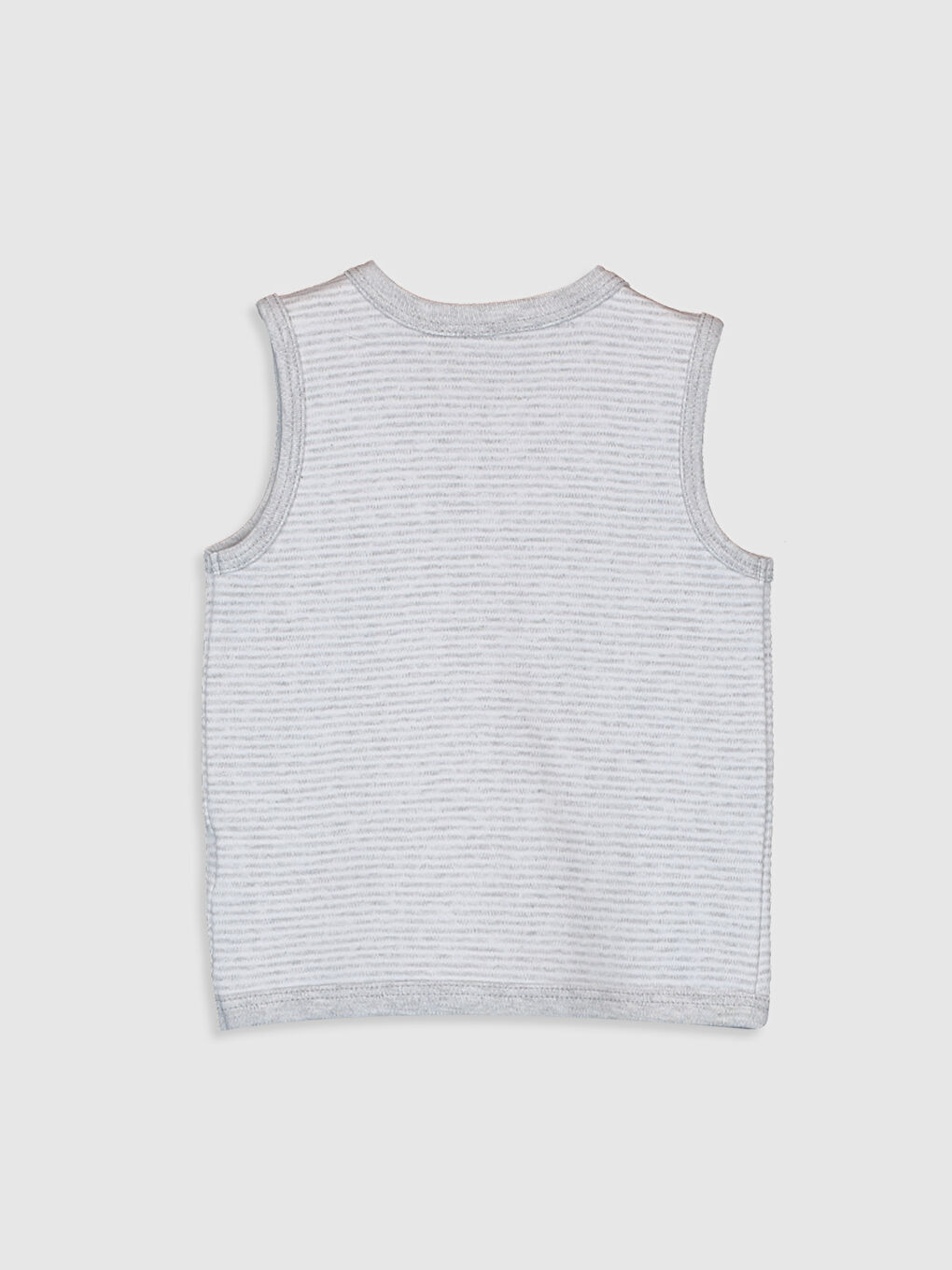 Beyaz Bisiklet Yaka Erkek Bebek Yelek-1