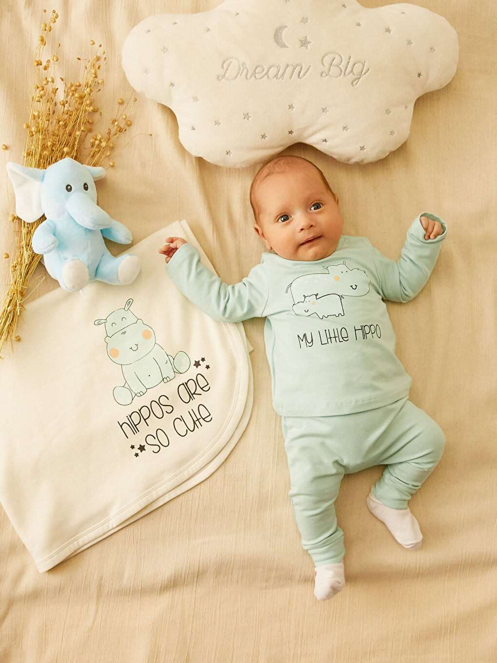 Beyaz Bisiklet Yaka Uzun Kollu Erkek Bebek Tişört