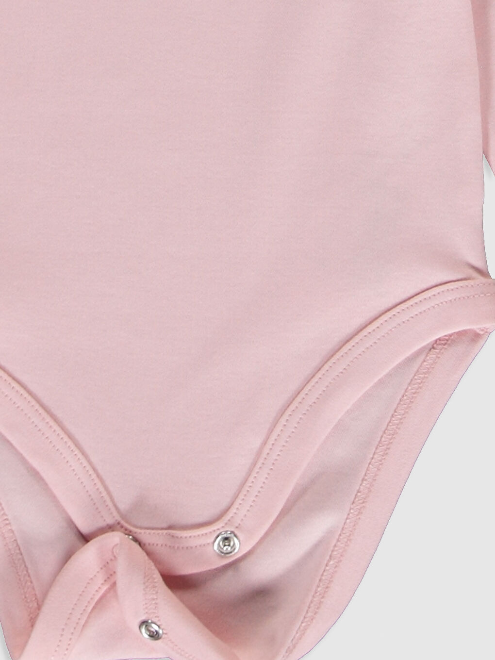 Crew Neck Long Sleeve Cotton Baby Girl Body with Snap Crotch 2-Pack-4