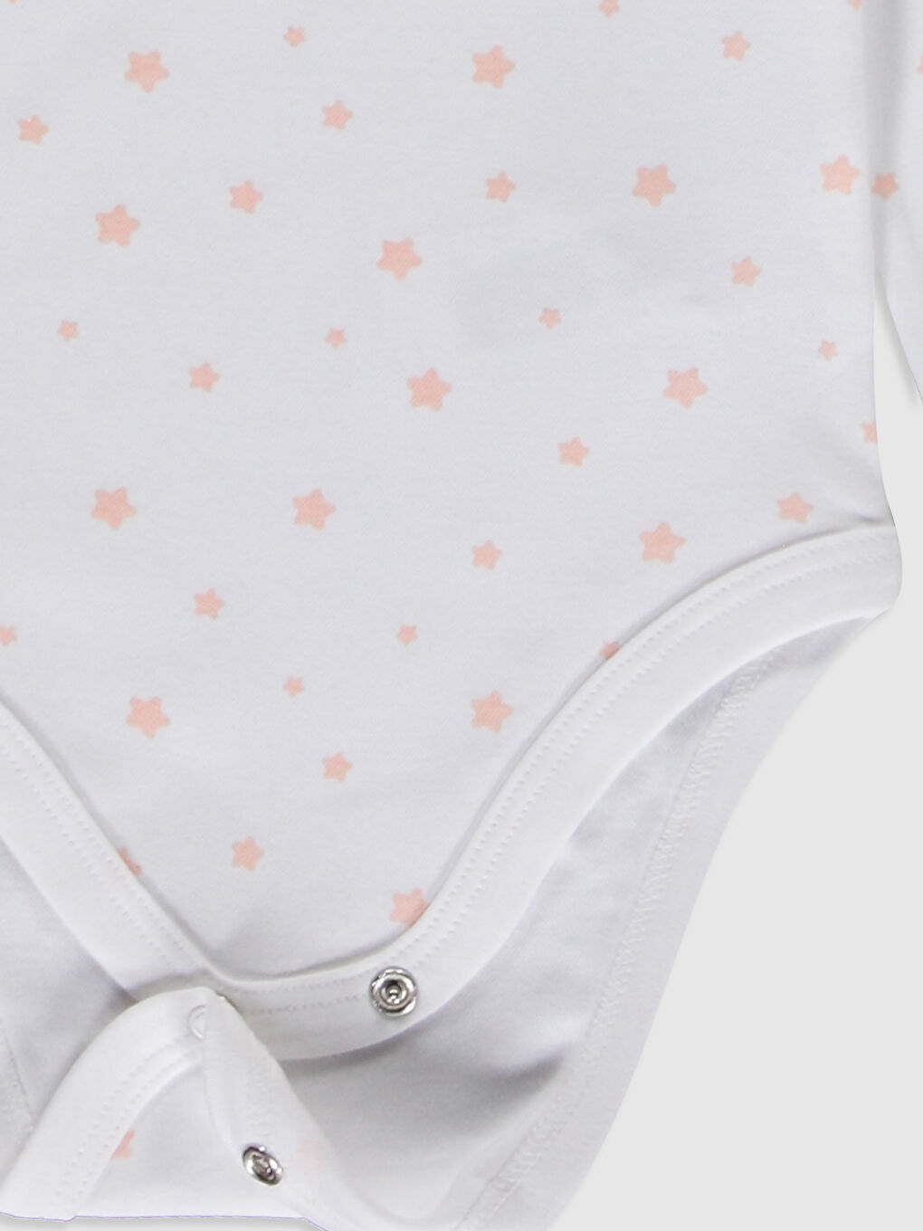 Crew Neck Long Sleeve Cotton Baby Girl Body with Snap Crotch 2-Pack-5