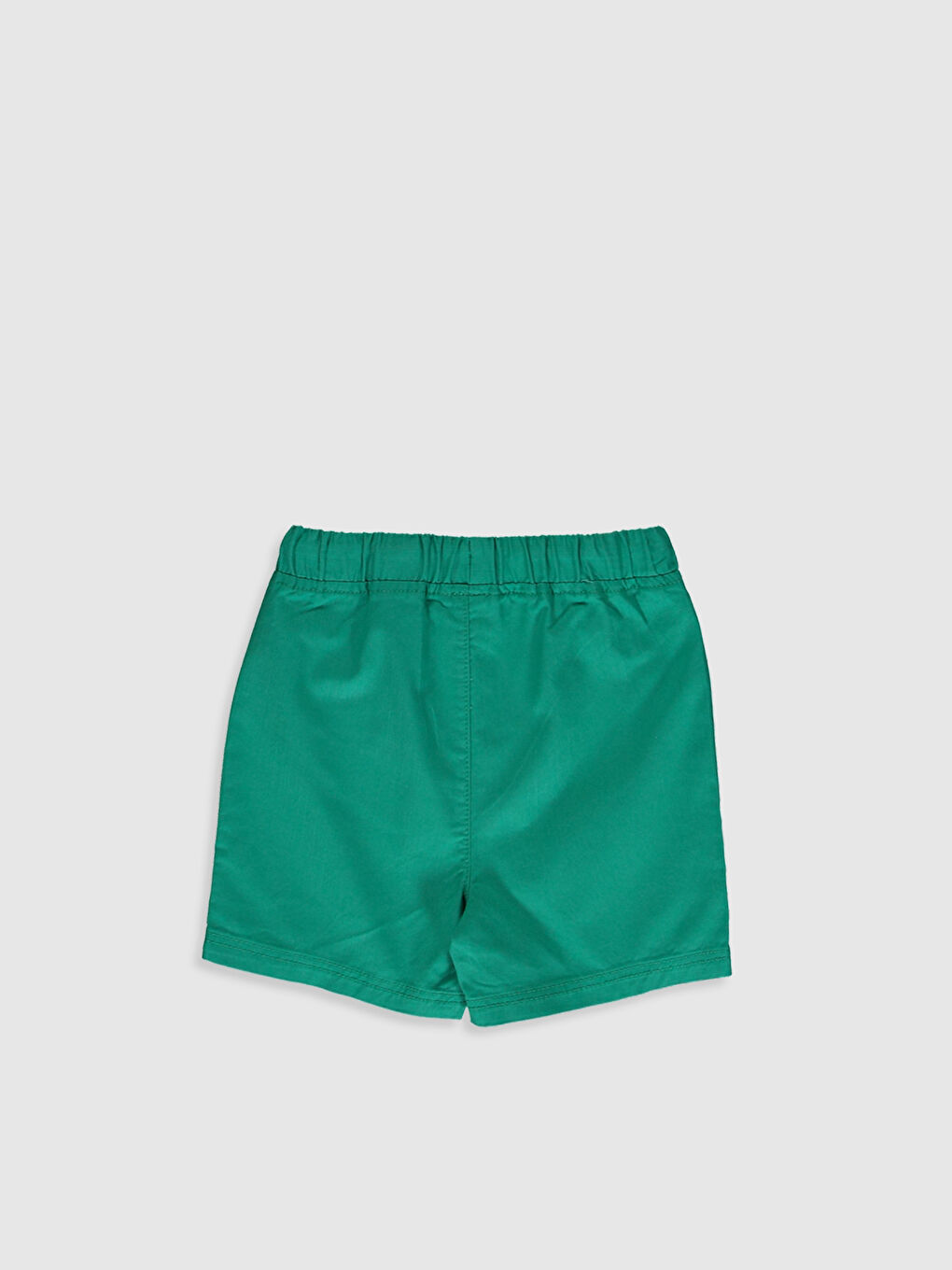 Basic Gabardine Baby Boy Shorts With Elastic Waist-1