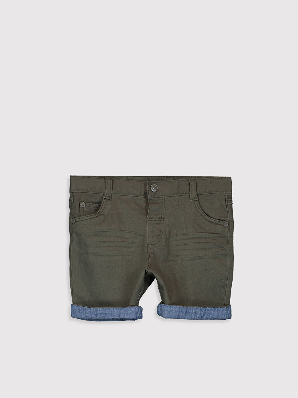 Haki Basic Erkek Bebek Şort-1