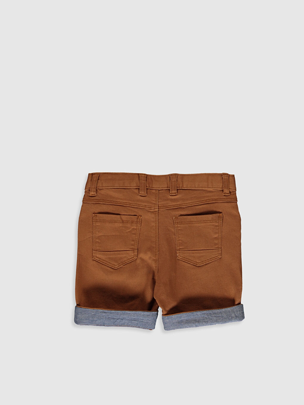 Kahverengi Basic Erkek Bebek Şort-2