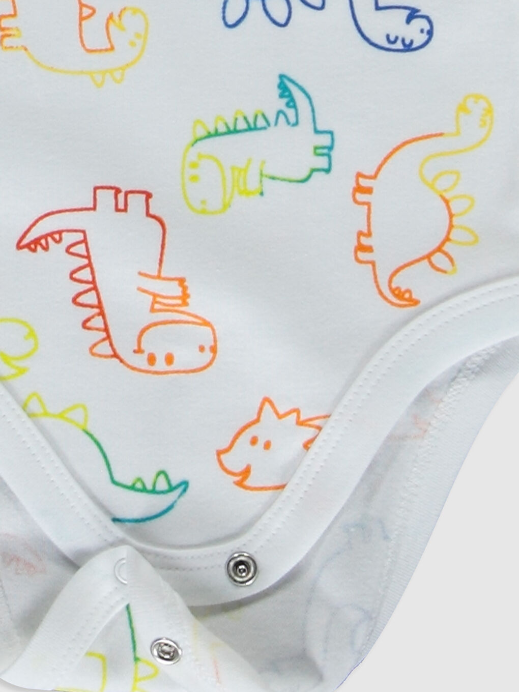 Turkuaz Bisiklet Yaka Uzun Kol Pamuklu Baskılı Erkek Bebek Çıtçıtlı Body 2'li-5