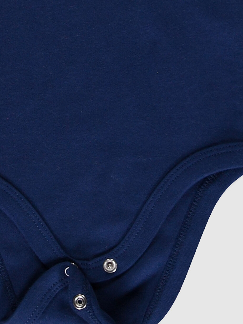 Lacivert Bisiklet Yaka Kısa Kol Baskılı Erkek Bebek Çıtçıtlı Body 2'li-4