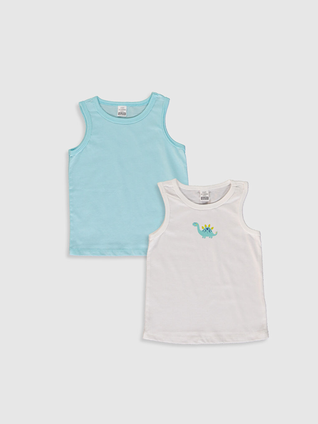 Débardeur Sans Manches en Coton pour Garçon Bébé Col Rond 2 Pièces