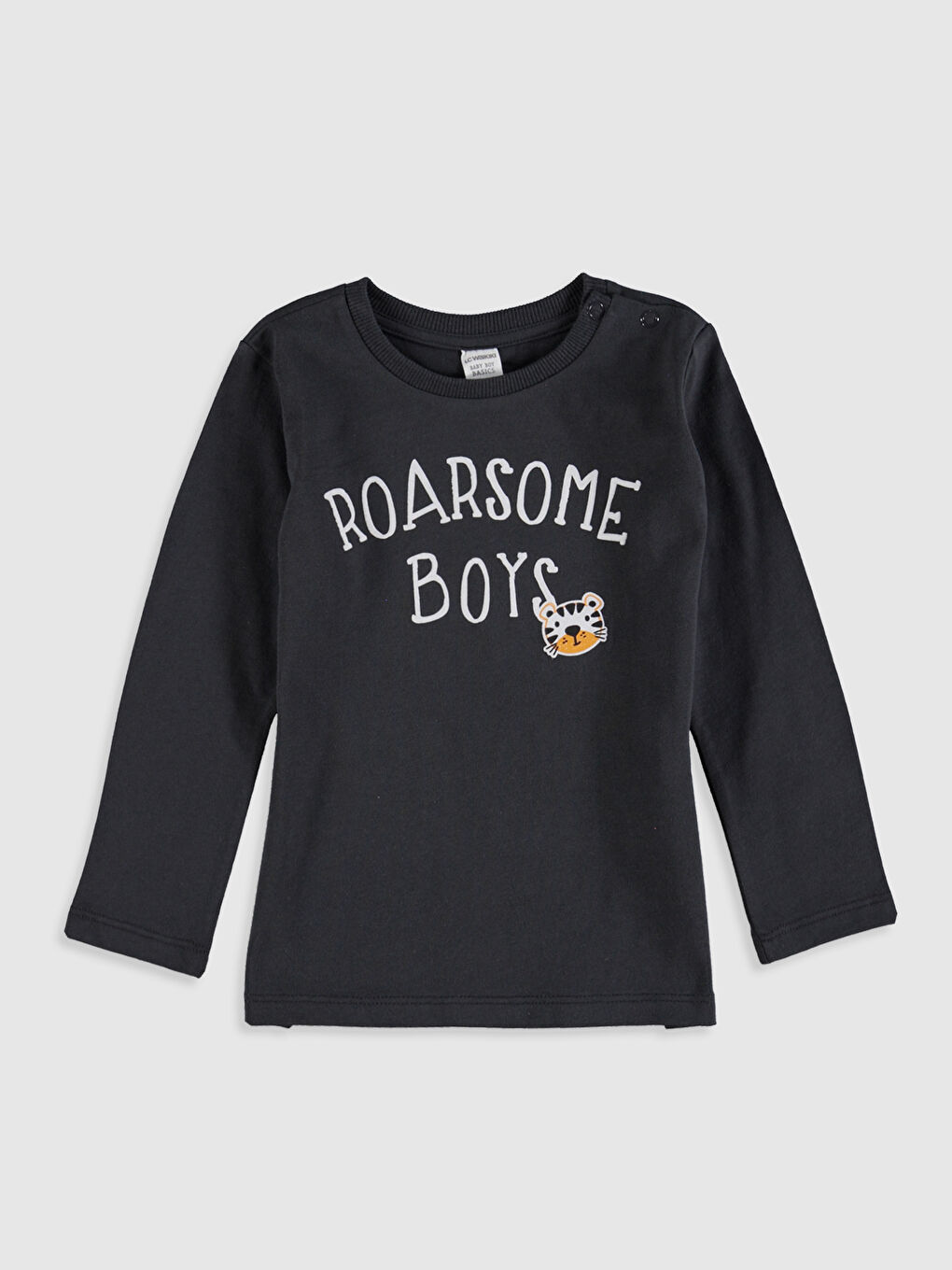 Antrasit Uzun Kollu Erkek Bebek Takım-2