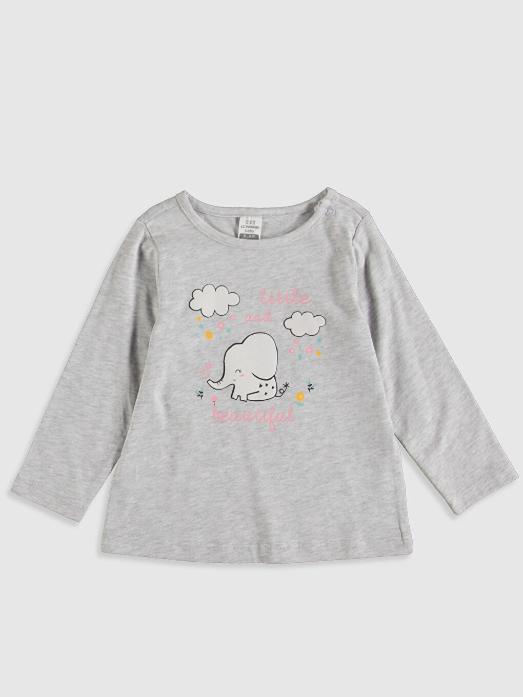 طقم بيجامة بناتي ياقة دائرية كم طويل 4 قطع-1