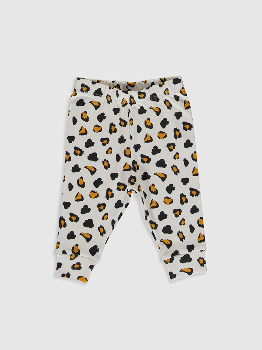 Ekru Bisiklet Yaka Uzun Kol Baskılı Erkek Bebek Pijama Takımı-3