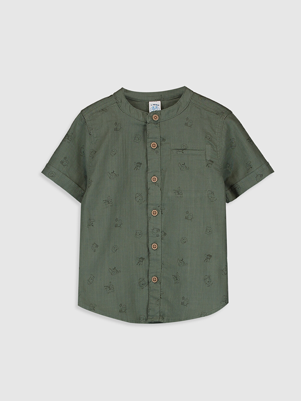 Grandad Collar Short Sleeve Baby Boys' Shirt