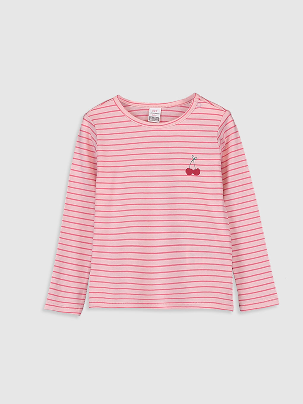 Crew Neck Long Sleeve Baby Girls' T-Shirt