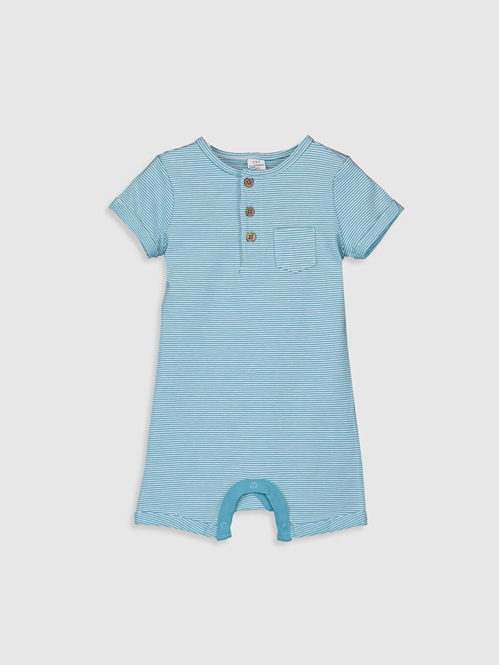 Crew Neck Short Sleeve Baby Boy Jumpsuit