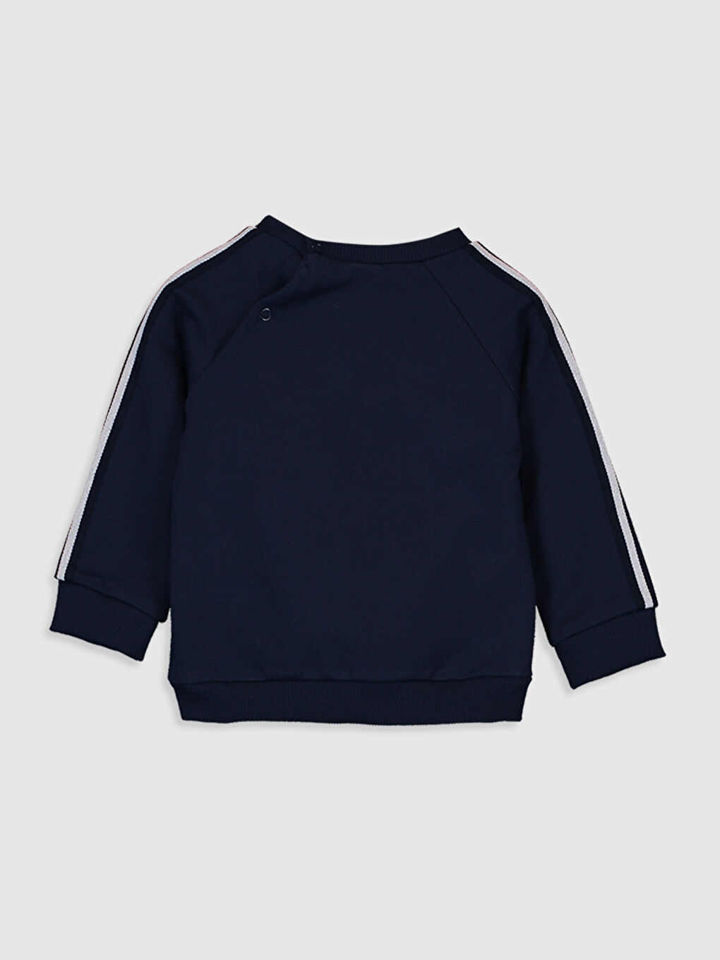 Lacivert Bisiklet Yaka Uzun Kollu Erkek Bebek Sweatshirt-1