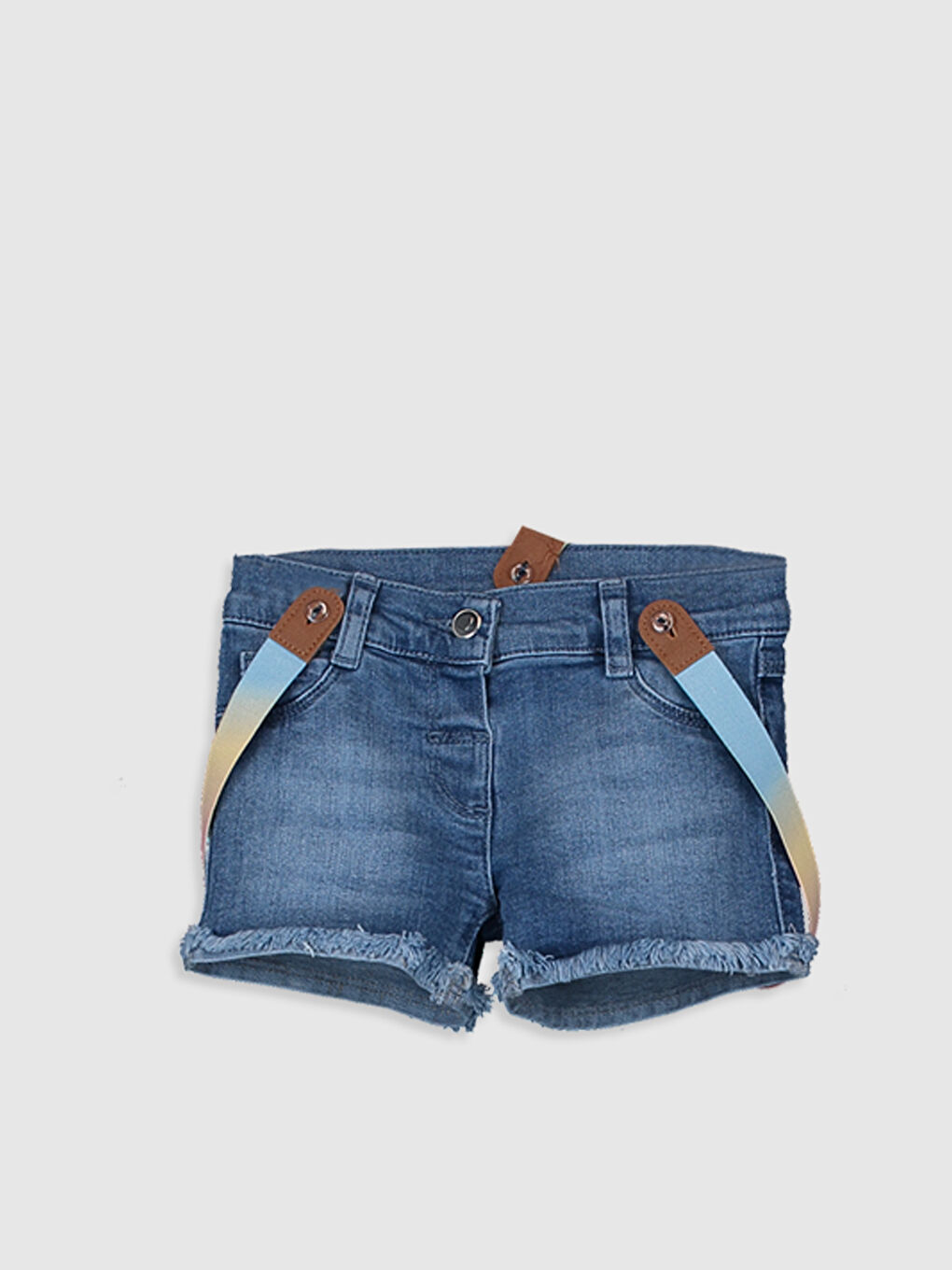 Baby Mädchen Jeansshorts und Clip-On Hosenträger