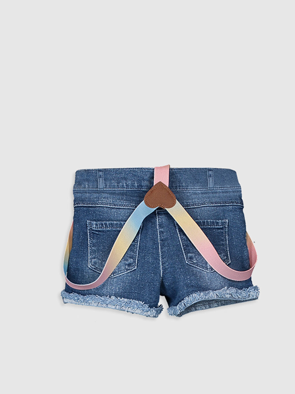 Baby Mädchen Jeansshorts und Clip-On Hosenträger-5