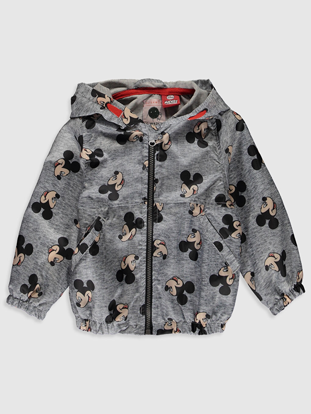 Siyah Kapüşonlu Uzun Kollu Erkek Bebek Mont