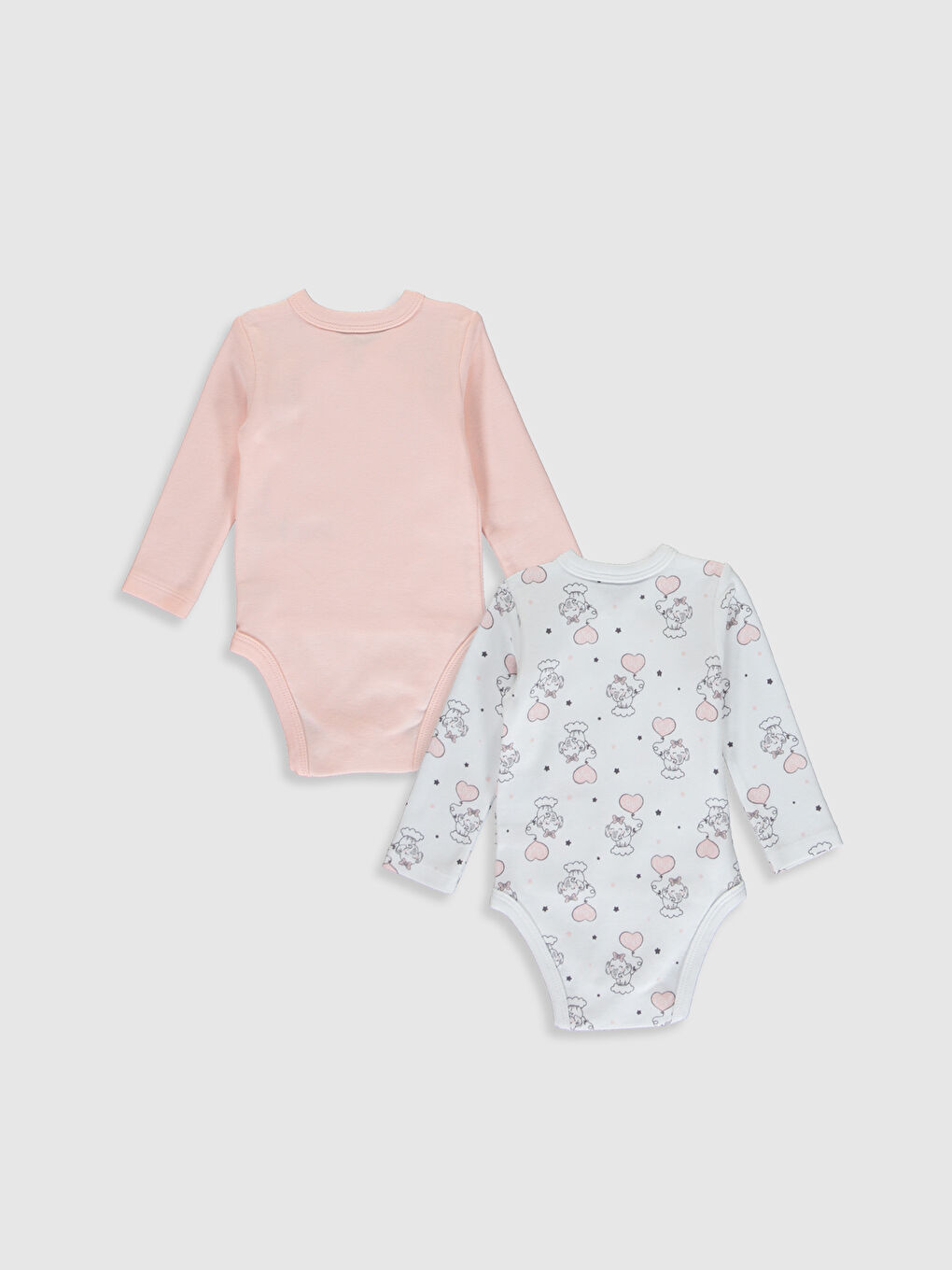 Long Sleeved Baby Girl Press Stud Press Stud Body-1