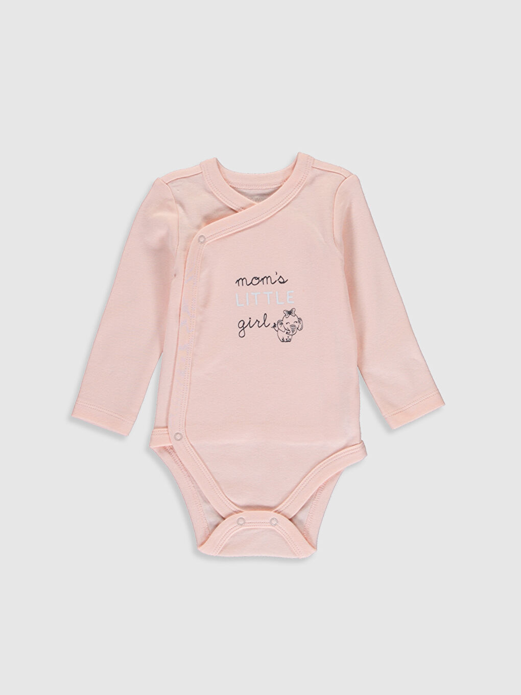 Long Sleeved Baby Girl Press Stud Press Stud Body-2