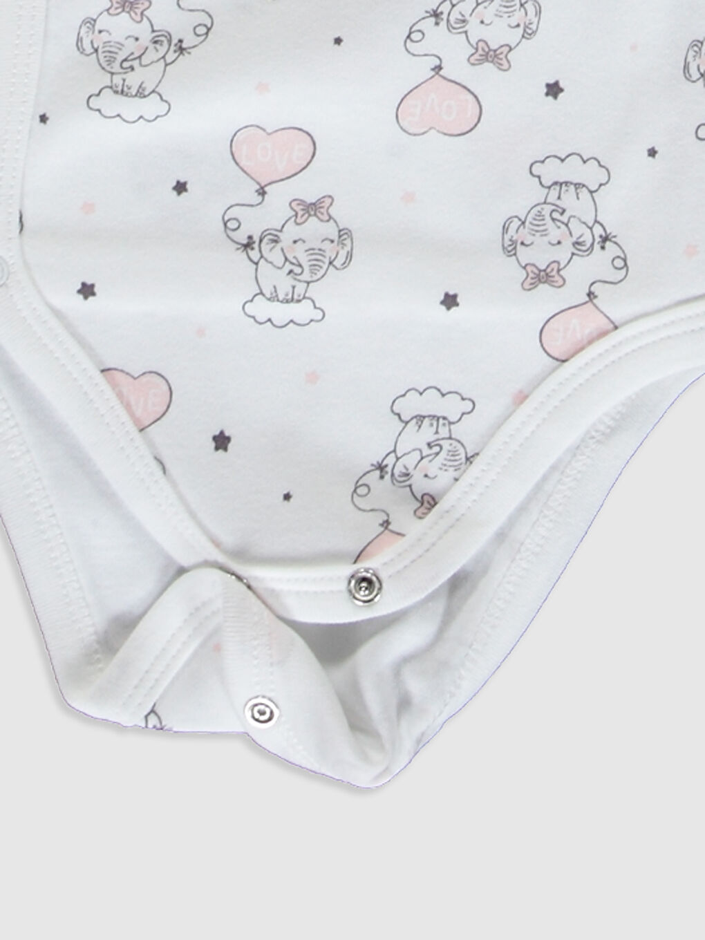 Long Sleeved Baby Girl Press Stud Press Stud Body-3