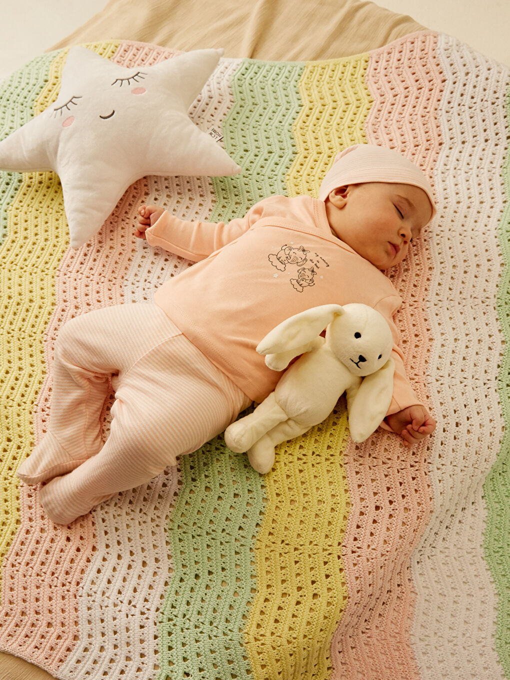 Pembe Bisiklet Yaka Baskılı Pamuklu Kız Bebek Hastane Çıkış Seti-1