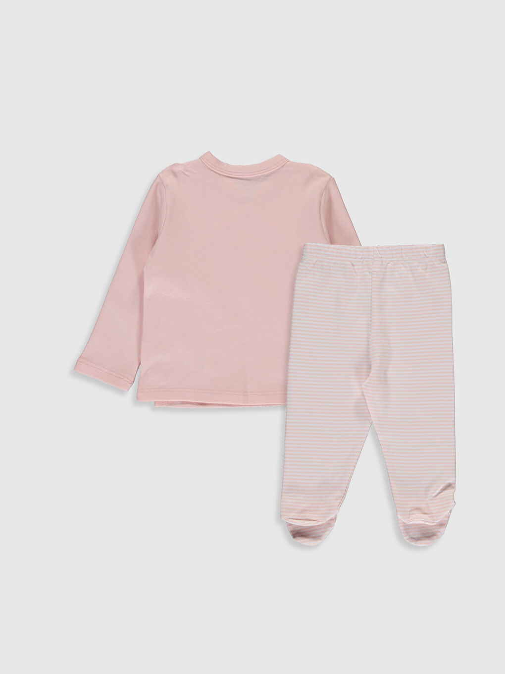 Pembe Bisiklet Yaka Baskılı Pamuklu Kız Bebek Hastane Çıkış Seti-3