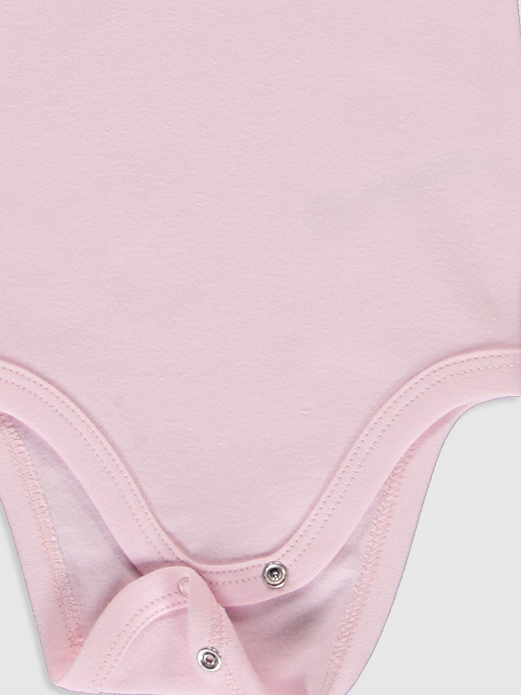 Beyaz Bisiklet Yaka Kısa Kollu Kız Bebek Çıtçıtlı Bodysuit-4