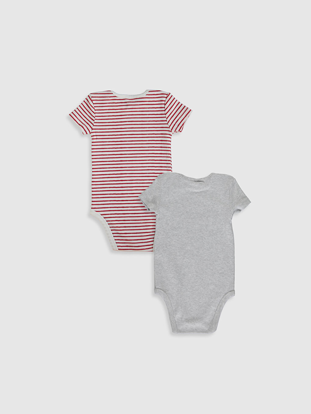 Crew Neck Baby Girl Bodysuit 2 Pack-1