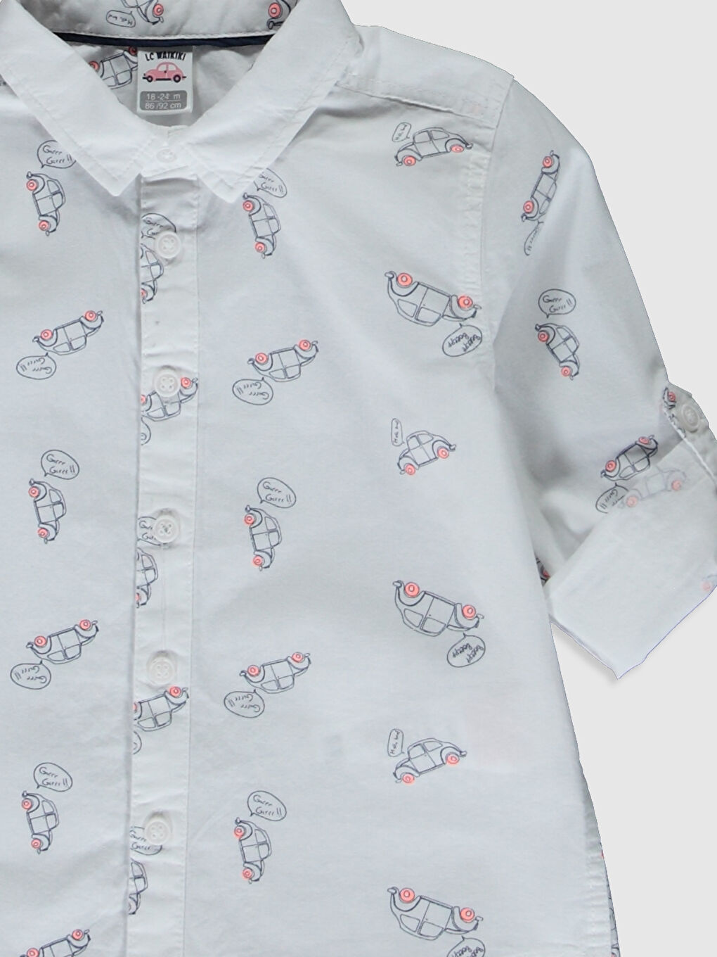 Mavi Uzun Kollu Erkek Bebek Gömlek-3