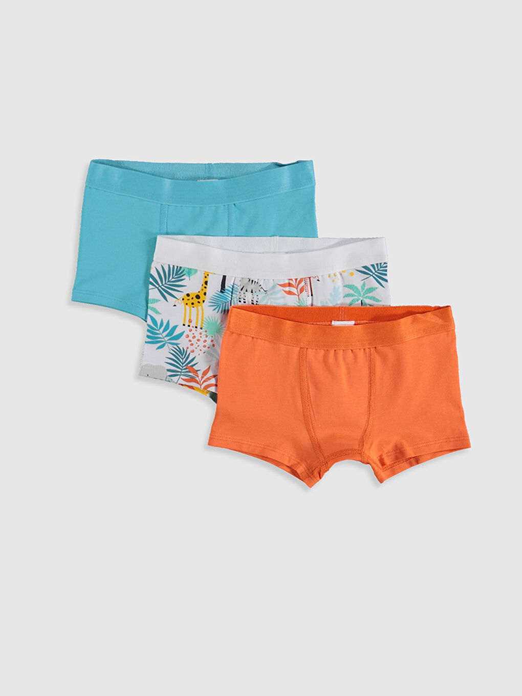 Beyaz Erkek Bebek Boxer 3'lü