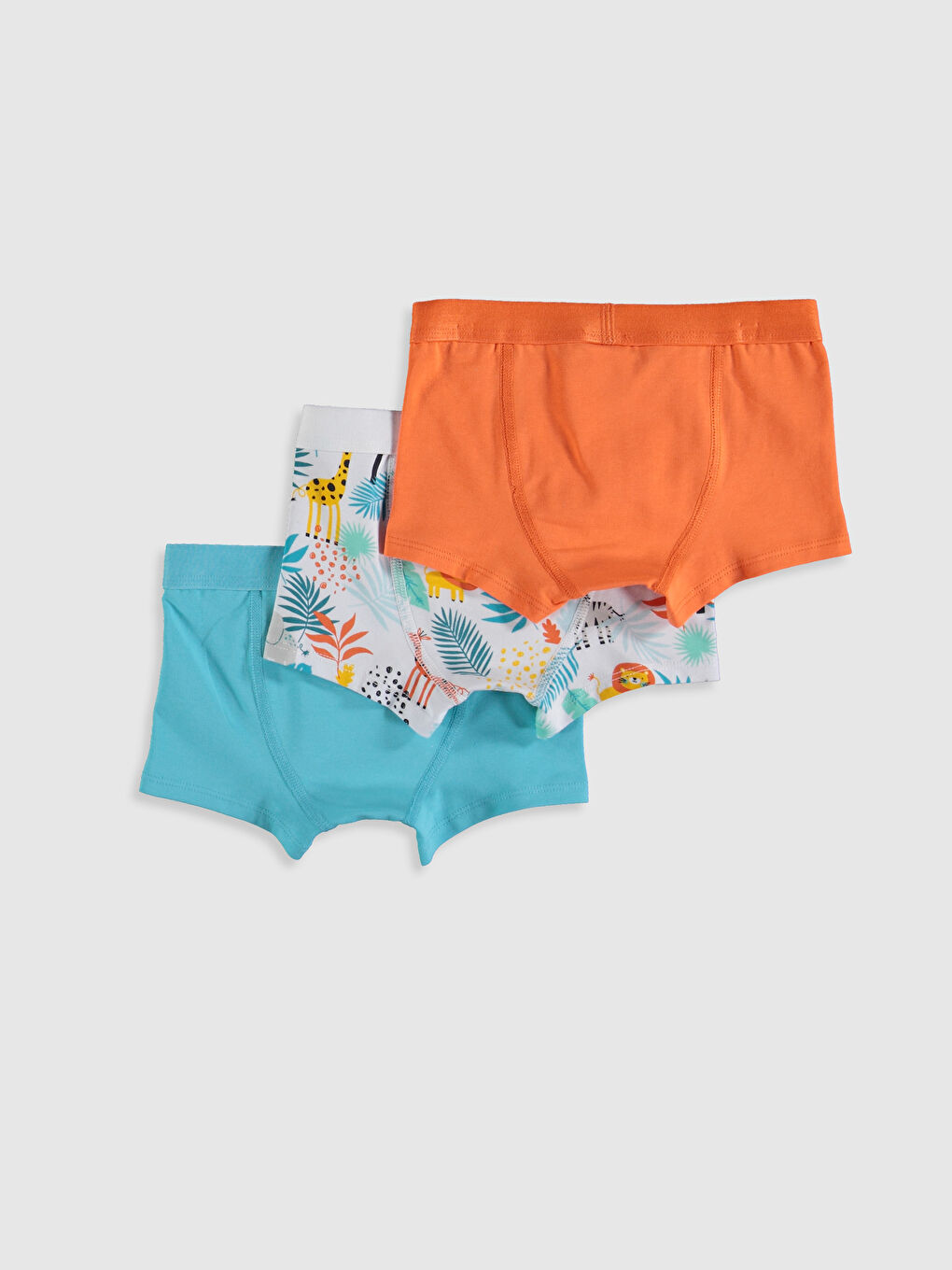 Beyaz Erkek Bebek Boxer 3'lü-1