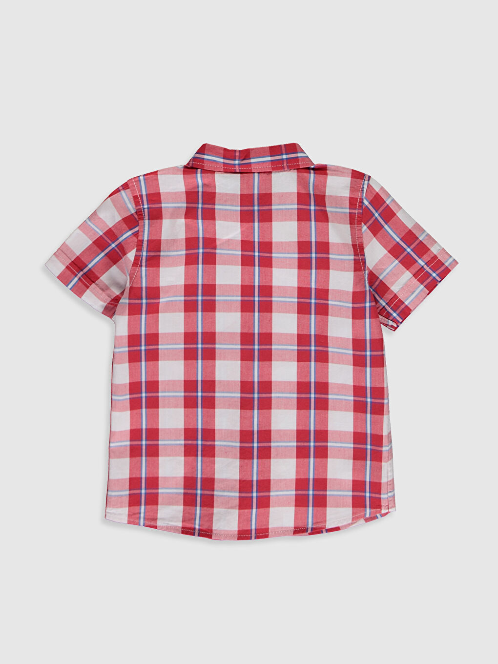 Kırmızı Kısa Kollu Erkek Bebek Gömlek-1