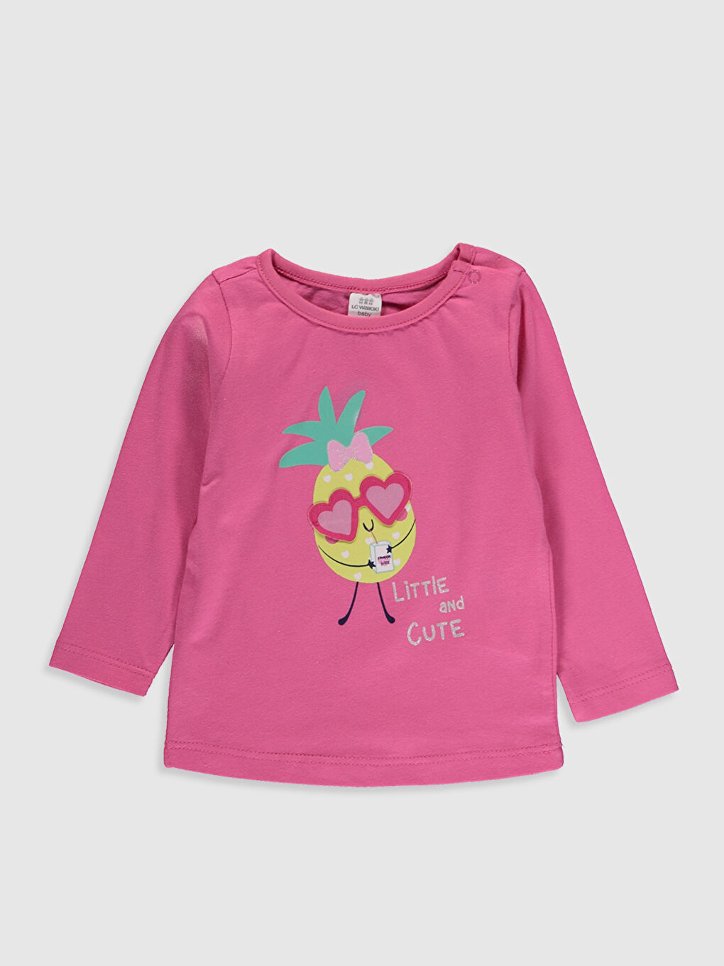 Pembe Bisiklet Yaka Uzun Kol Baskılı Kız Bebek Pijama Takımı-2
