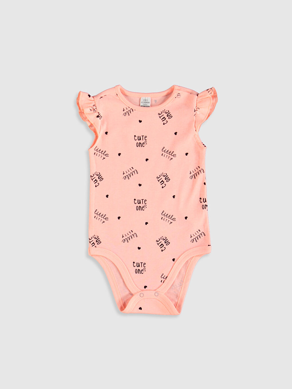 Beyaz Bisiklet Yaka Kısa Kollu Kız Bebek Çıtçıtlı Bodysuit 2'li-8