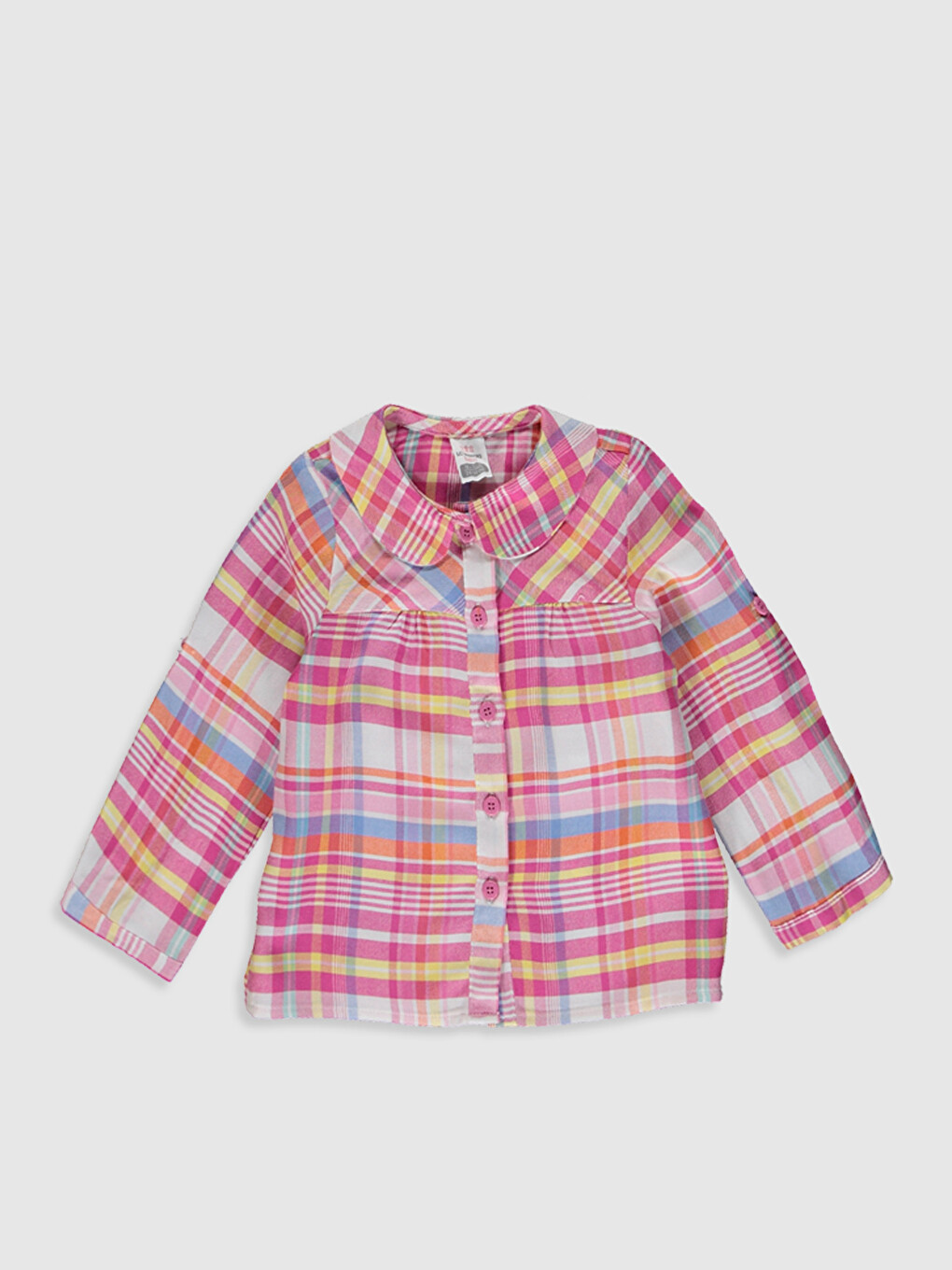 Baby Girls' Peter Pan Collar Long Sleeve Shirt
