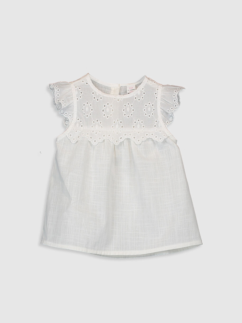 Crew Neck Short Sleeve Baby Girls' Blouse