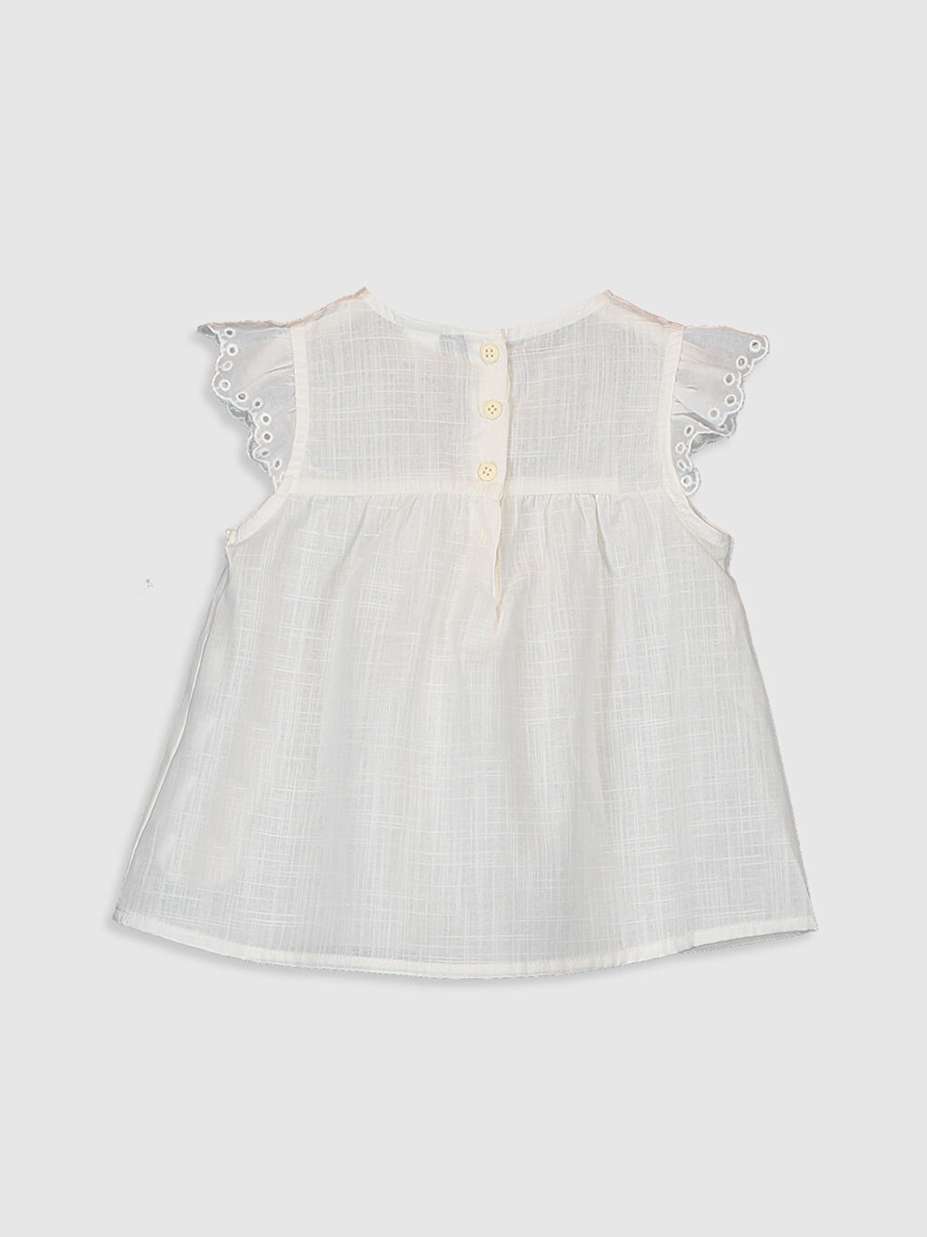 Crew Neck Short Sleeve Baby Girls' Blouse-1