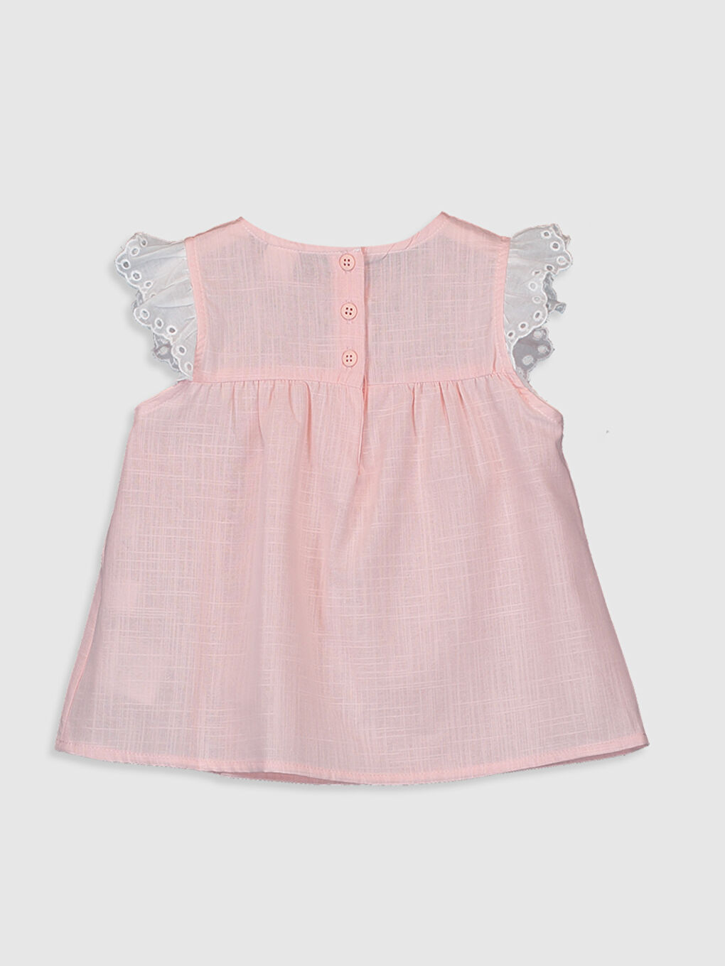 Блузка с круглым вырезом и коротким рукавом для малышек девочек-1