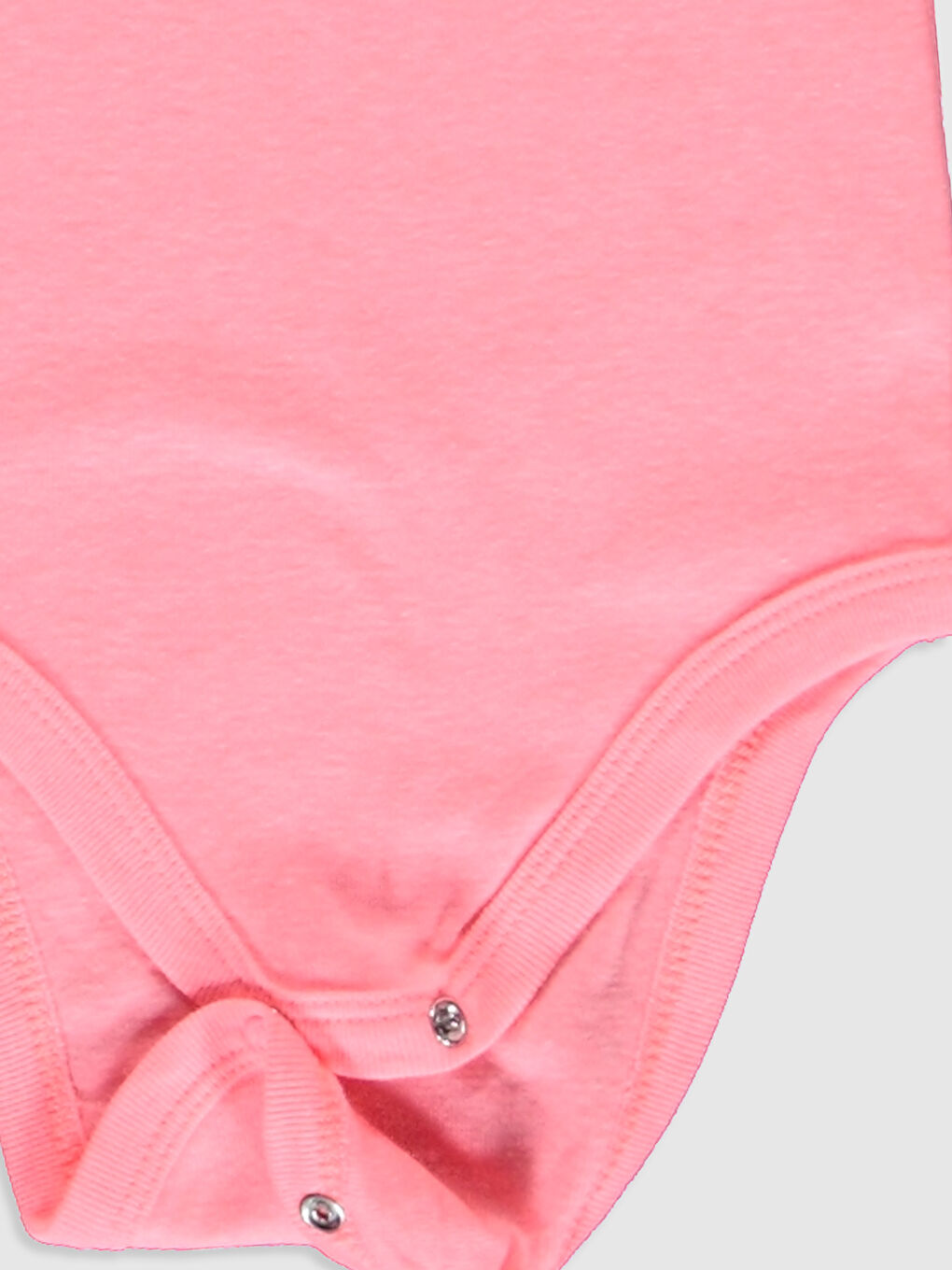 Mercan Bisiklet Yaka Kısa Kollu Kız Bebek Çıtçıtlı Bodysuit 2'li-4