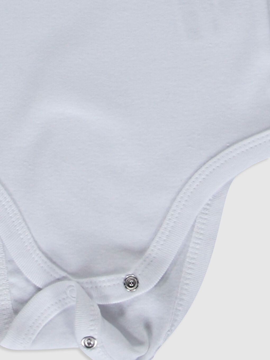 Mercan Bisiklet Yaka Kısa Kollu Kız Bebek Çıtçıtlı Bodysuit 2'li-5